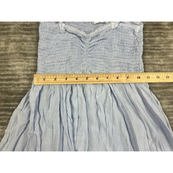 Altar'd State Dress Womens Small Blue‎ Sleeveless Swim Smocked Maxi - Picture 6 of 13
